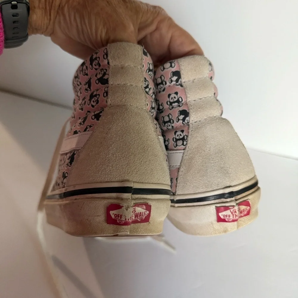 Vintage Vans Sk8-Hi Style 38 Pink Panda Print - Men's 9 / Women's 10.5 - Y2K